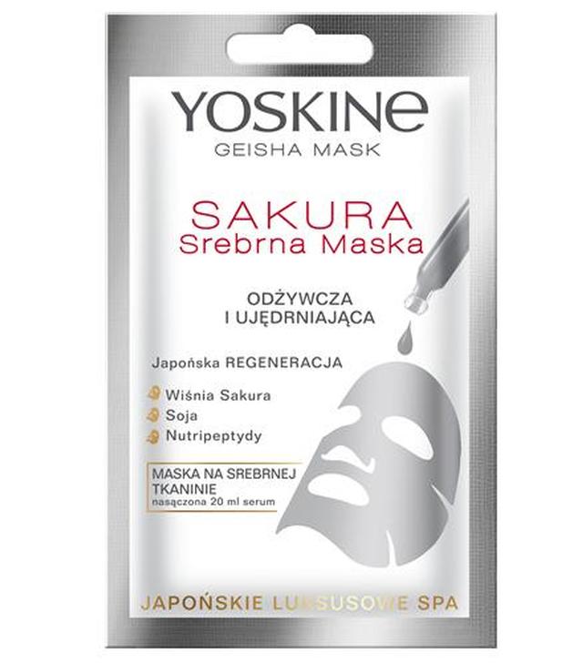 YOSKINE GEISHA MASK Maska na srebrnej tkaninie SAKURA - 1 szt. - cena, właściwości, opinie