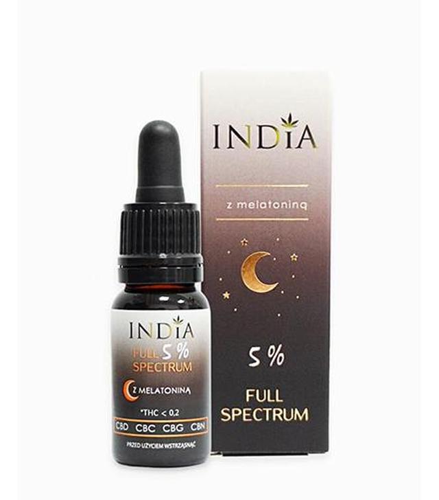 India Full Spectrum 5% z melatoniną, 10 ml