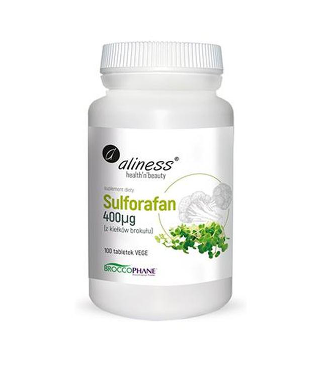Aliness Sulforafan z kiełków brokułu 400 µg, 100 vege tabletek