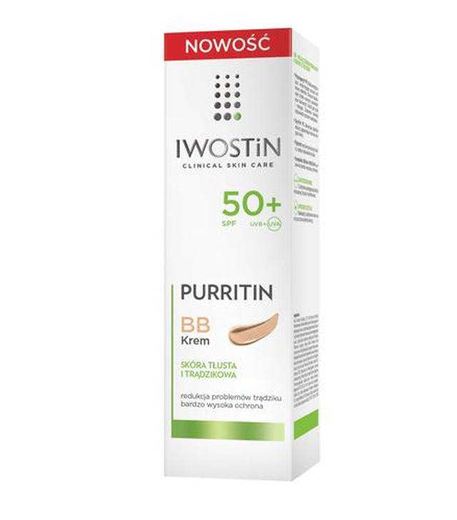 IWOSTIN PURRITIN BB Krem do skóry tłustej i trądzikowej SPF50+ - 30 ml - ważny do 2025-10-31