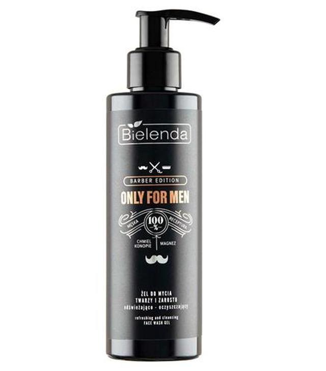 Bielenda Only For Men Barber Edition Żel do mycia twarzy i zarostu odświeżająco-oczyszczający, 190 g cena, opinie, właściwości