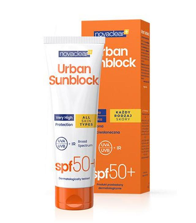 Novaclear Urban Sunblock Krem ochronny SPF 50+, 125 ml, cena, opinie, skład - ważny do 2025-09-30