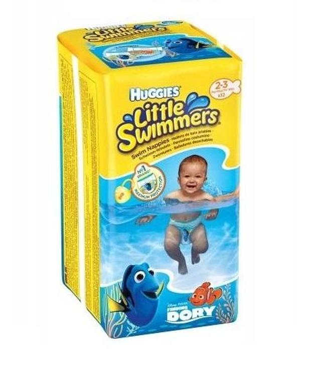 HUGGIES LITTLE SWIMMERS Pieluchomajtki dla chłopca Rozmiar 2-3, 3-8 kg, 12 sztuk - ważny do 2025-06-17