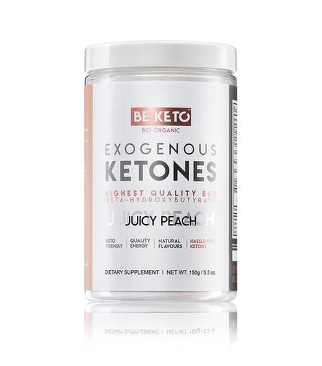 BeKeto Exogenous Ketones Juicy Peach, 150 g, cena, wskazania, własciwości - ważny do 2025-07-31
