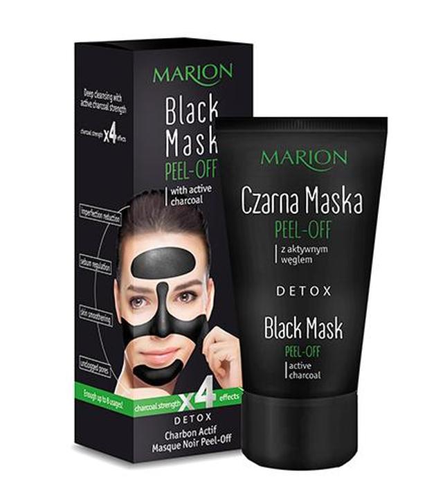 Marion Czarna maska z aktywnym węglem peel-off - 25 g - cena, opinie, skład