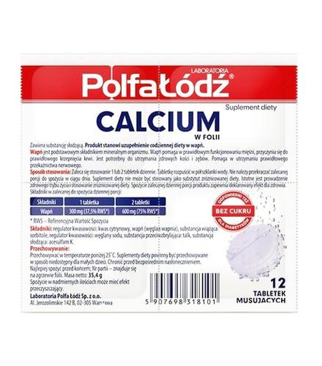 Calcium w folii - 12 tab. mus.