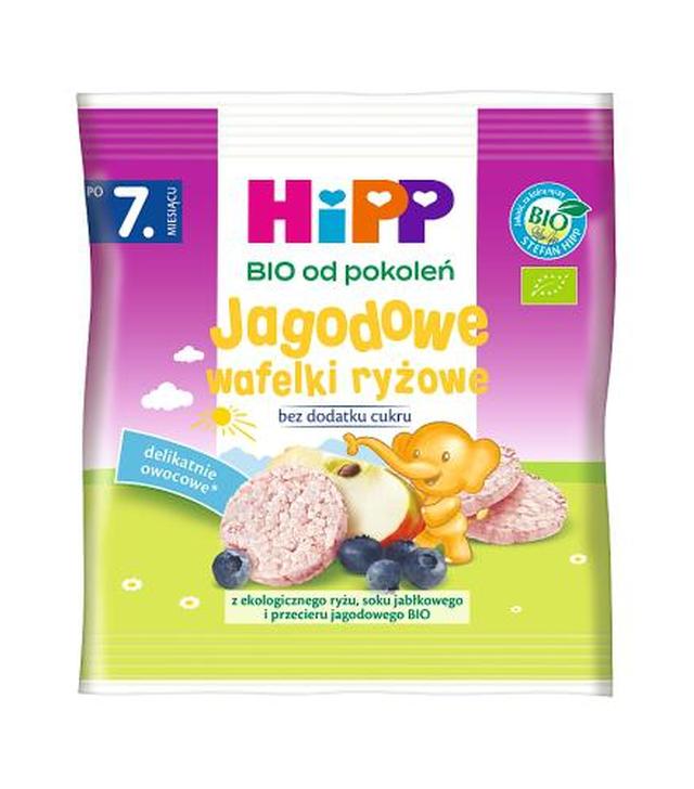 HIPP BIO Jagodowe wafelki ryżowe po 7 m-cu - 30 g