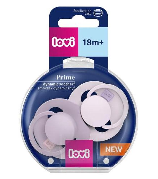 Canpol Lovi Prime Smoczek dynamiczny silikonowy Lilac/Violet 34/423 18 m+ 2 sztuki