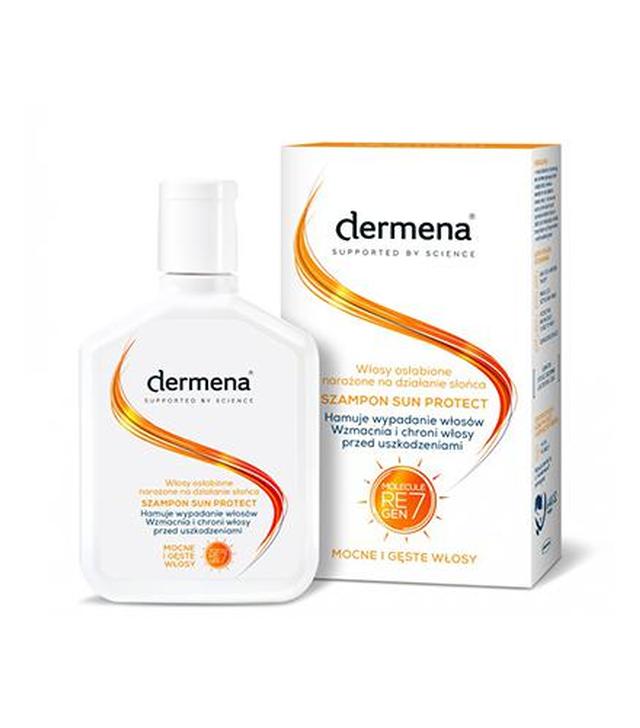Dermena Sun Protect Szampon do włosów osłabionych narażonych na działanie słońca, 200 ml, cena, opinie, wskazania