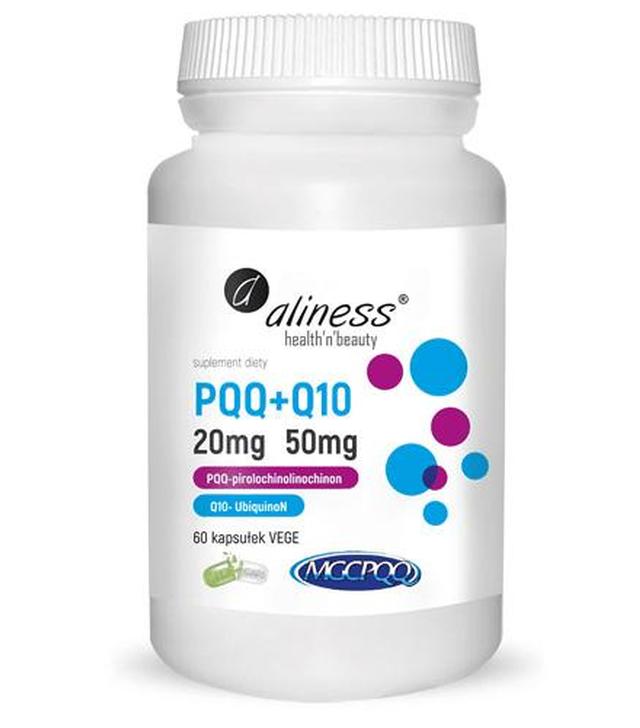 Aliness PQQ 20mg + Q10 50 mg - 60 kaps. - cena, opinie, właściwości