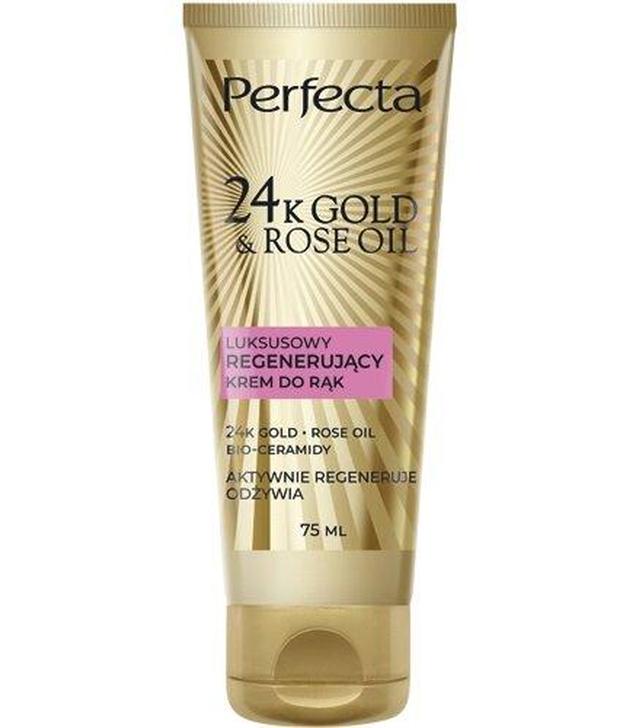Perfecta 24K Gold & Rose Oil Luksusowy regenerujący krem do rąk, 75 ml