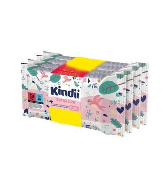 Kindii Sensitive Chusteczki dla niemowląt i dzieci, 3 x 60 sztuk