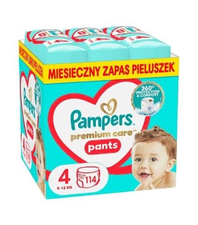Pampers Premium Care Pieluchomajtki, rozmiar 4, 9-15 kg, 114 sztuk