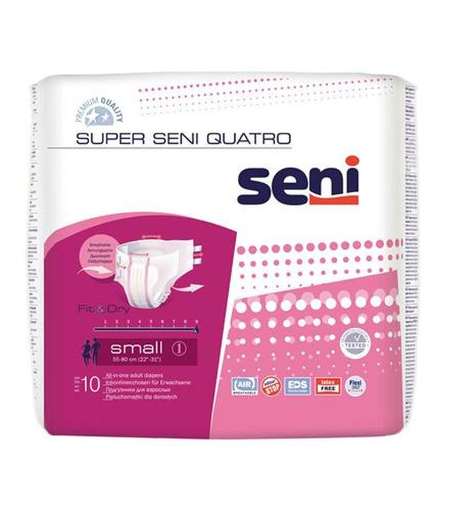 Super Seni Quatro Small 1 Pieluchomajtki dla dorosłych - 10 szt. - cena, opinie, właściwości