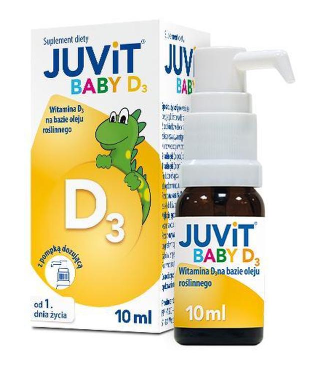 Juvit Baby D3, płyn (krople), 10 ml - 1023710 - uszkodzone kartonowe opakowanie