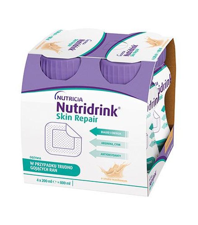 Nutridrink Skin Repair, napój o smaku wanilia, 4 x 200 ml - ważny do 2025-07-21