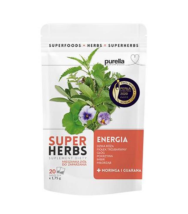 PURELLA Superfoods SuperHerbs Mieszanka ziół do zaparzania Energia, 35 g