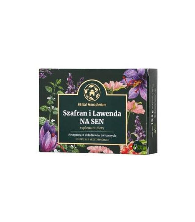Herbal Monasterium Szafran i Lawenda na sen, 30 kapsułek