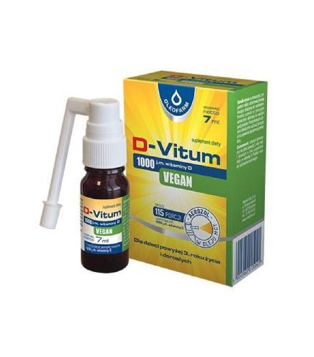 D-Vitum 1000 j.m. Vegan witamina D aerozol, 7 ml