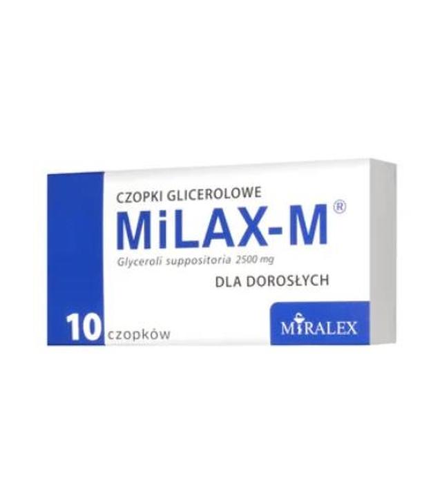 MiLAX-M Przeczyszczające czopki glicerolowe dla dorosłych, 10 czopków