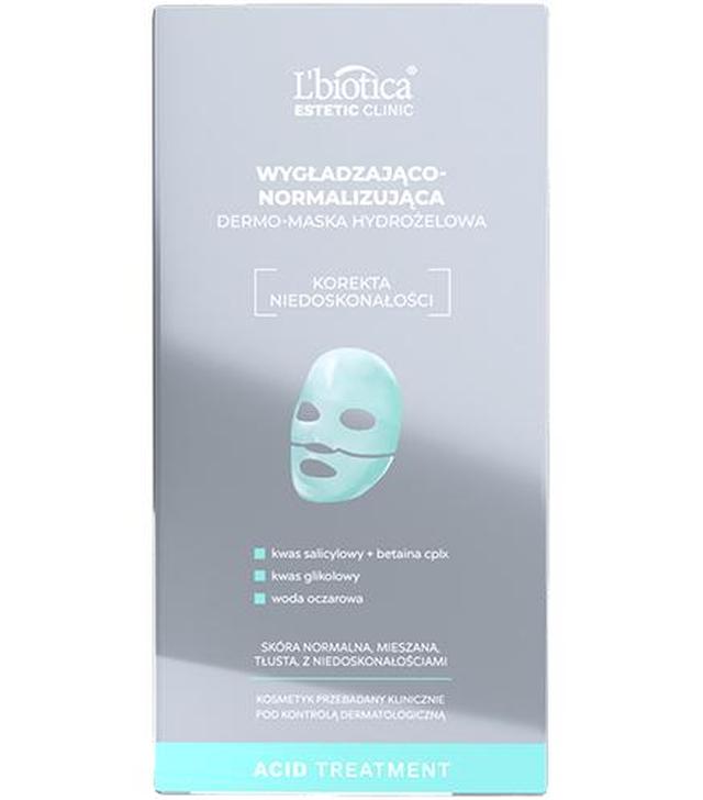 L'Biotica Estetic Clinic Acid Treatment Wygładzająco-Normalizująca Dermo-Maska hydrożelowa, 1 sztuka