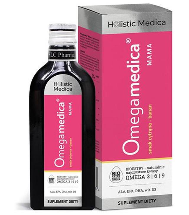 Omegamedica Mama, Cytryna-Banan, 250 ml, cena, właściwości, opinie - ważny do 2025-10-31