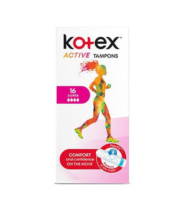 Kotex Active Super Tampony, 16 szt., cena, opinie, składniki