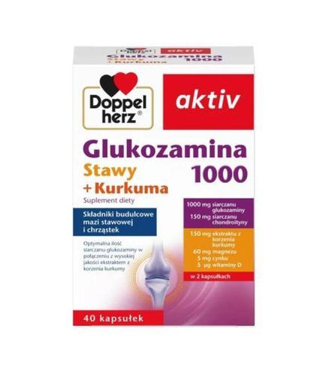 Doppelherz aktiv Glukozamina 1000 Stawy + Kurkuma, 40 kapsułek