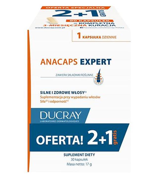 Ducray Anacaps Expert, kapsułki, 3 x 30 sztuk - ważny do 2025-06-30