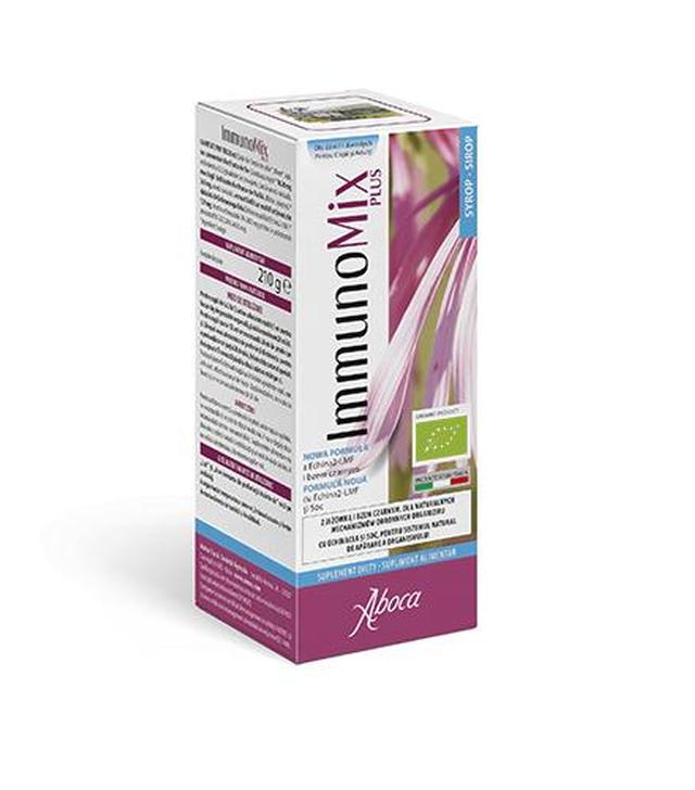 Aboca Immunomix Plus Syrop z jeżówką i czarnym bzem dla wsparcia układu odpornościowego - 210 g - cena, opinie, dawkowanie