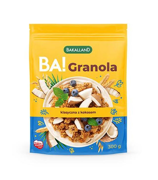 BAKALLAND BA! Granola, klasyczna z kokosem, 300 g - ważny do 2025-10-31