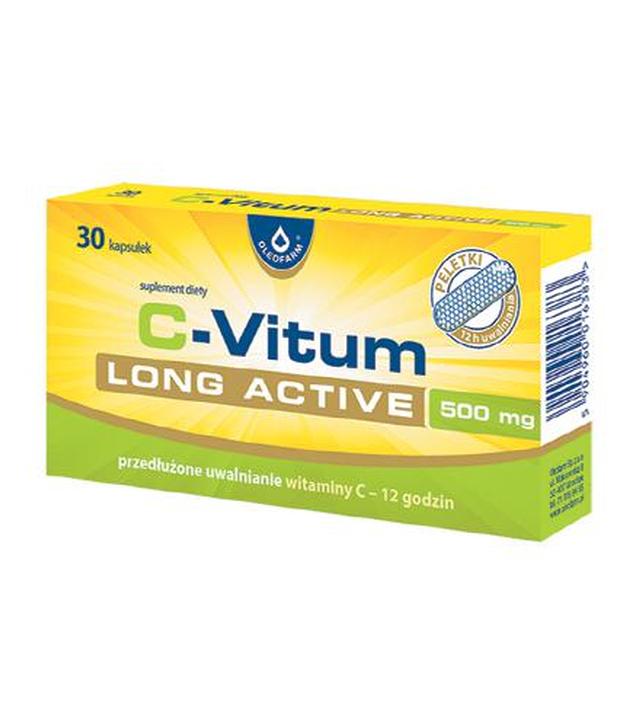 C-Vitum Long Active 500 mg, 30 kaps., cena, opinie, stosownanie