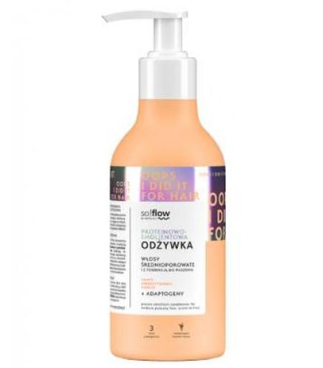 So!Flow, Odżywka emolientowo-proteinowa do włosów średnioporowatych, 400 ml