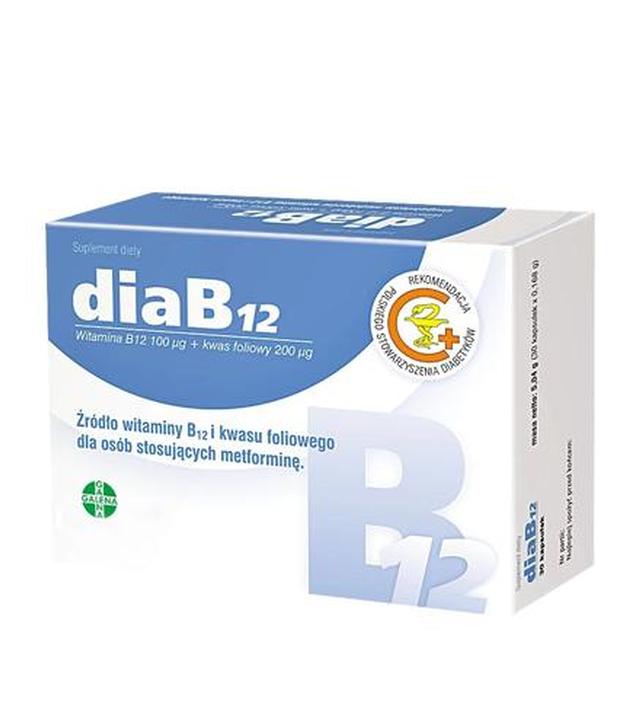 DIAB12 witamina B12 i kwas foliowy, kapsułki, 60 sztuk