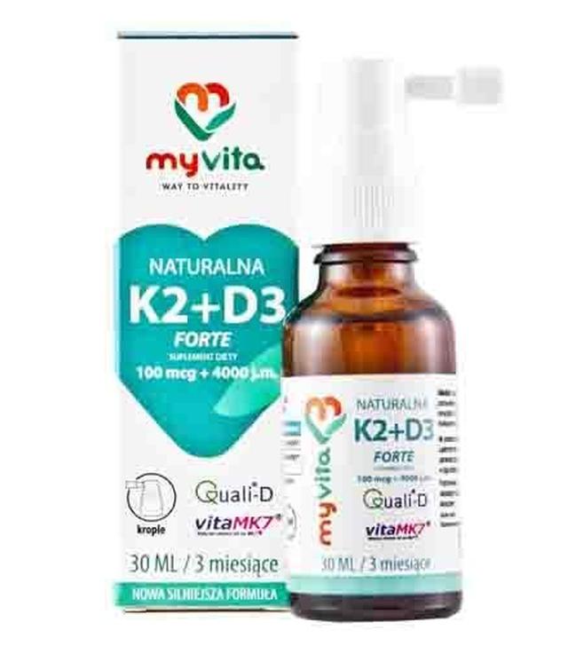 MYVITA Naturalna witamina K2 + D3 Forte - 30 ml