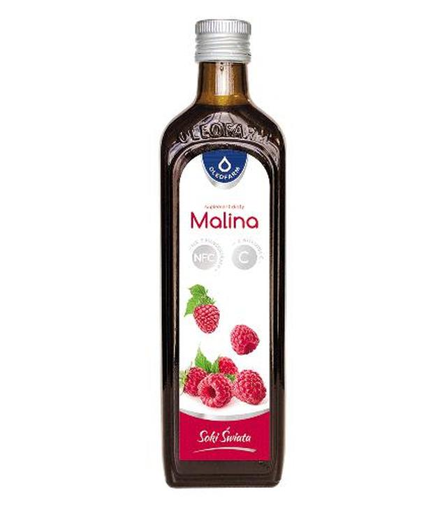 Oleofarm Sok Malina z witaminą C, 490 ml, cena, wskazania, właściwości - ważny do 2025-08-31