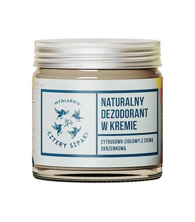 Mydlarnia Cztery Szpaki, Naturalny dezodorant w kremie cytrusowo-ziołowy, 60 ml