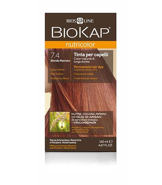 BioKap Nutricolor Farba do włosów 7.4 Kasztanowy Blond - 140 ml - cena, opinie, właściwości