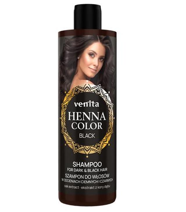 VENITA Henna Color Szampon Black do włosów w odcieniach ciemnych i czarnych, 300 ml