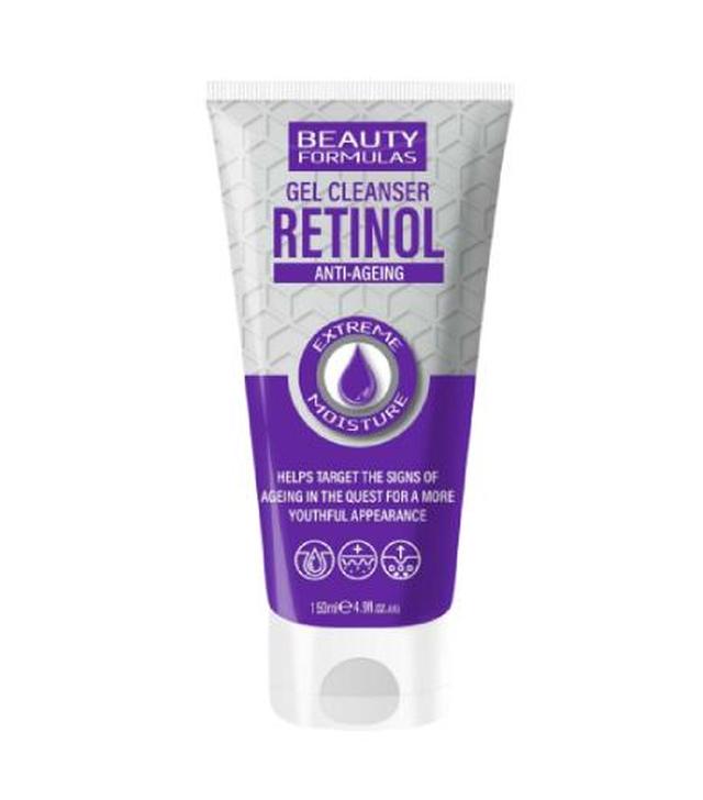 Beauty Formulas Retinol Anti-Ageing, Żel oczyszczający, 150 ml