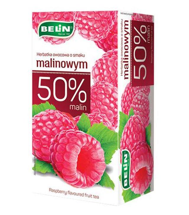 Belin Herbatka owocowa o smaku malinowym, 20 x 2 g, cena, wskazania, właściwości