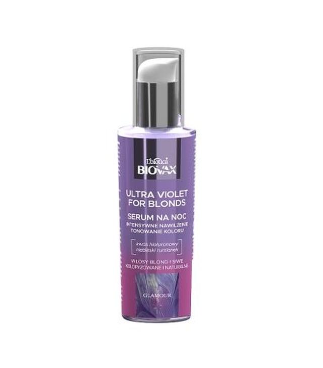 Biovax Ultra Violet Intensywnie Nawilżające Serum tonujące na noc do włosów blond i siwych, 100 ml