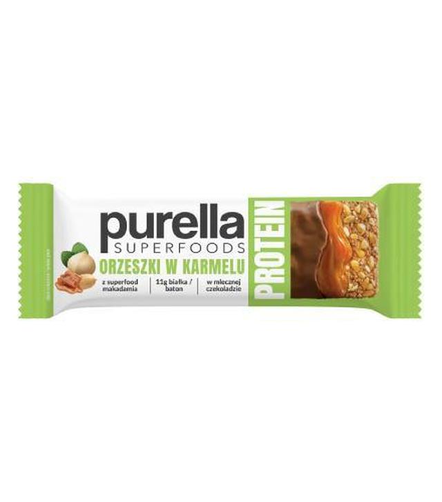 Purella Superfoods Protein bar baton proteinowy orzeszki w karmelu, 45g