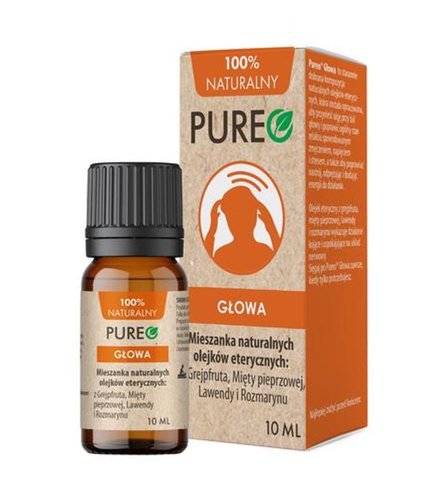 Pureo Głowa, mieszanka naturalnych olejków eterycznych, 10 ml