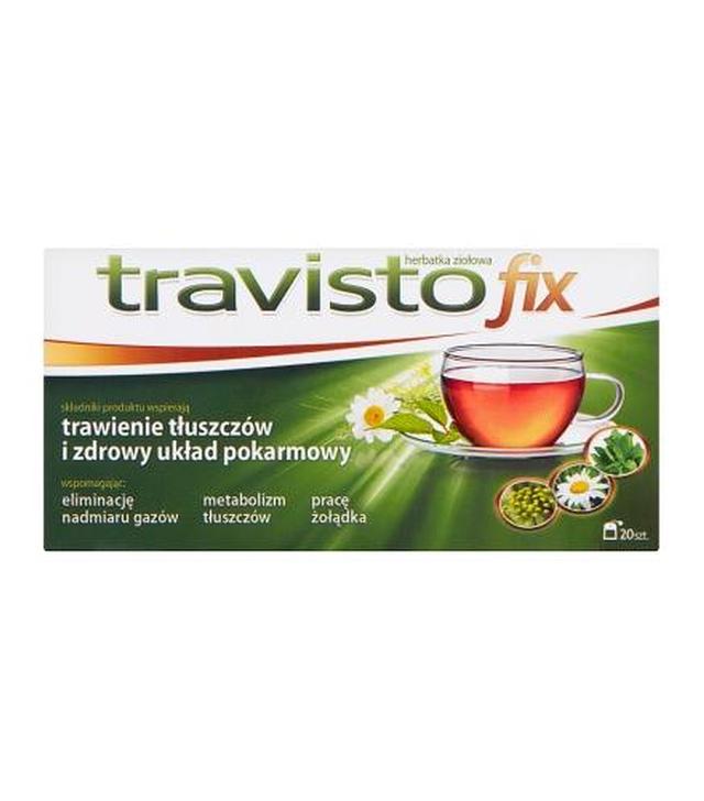 TRAVISTO FIX  Herbatka ziołowa - 20 sasz. - na lepsze trawienie - cena, stosowanie, opinie