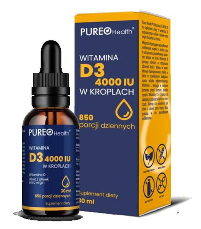 PUREO Health witaminy K2+D3 w kroplach, 30 ml