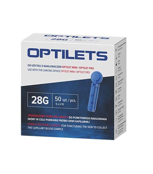 OPTILETS Lancety jednorazowe, sterylne, 50 sztuk