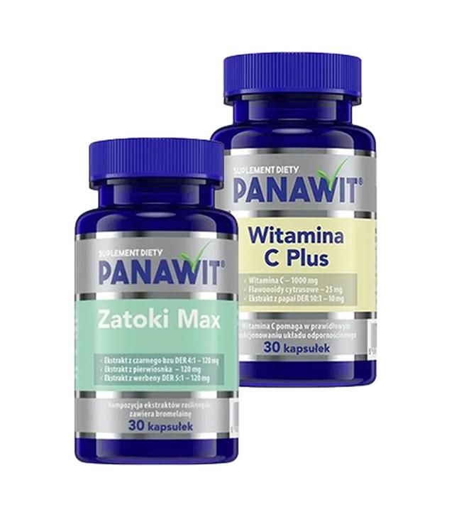 Panawit Zatoki Max, 30 kapsułek + Panawit Witamina C Plus, 30 kapsułek