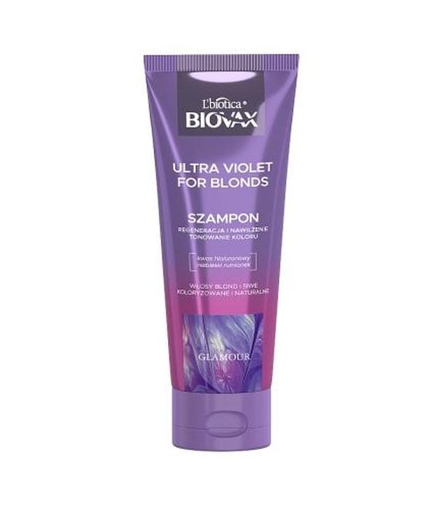 Biovax Ultra Violet Intensywnie regenerujący szampon tonujący do włosów blond i siwych, 200 ml