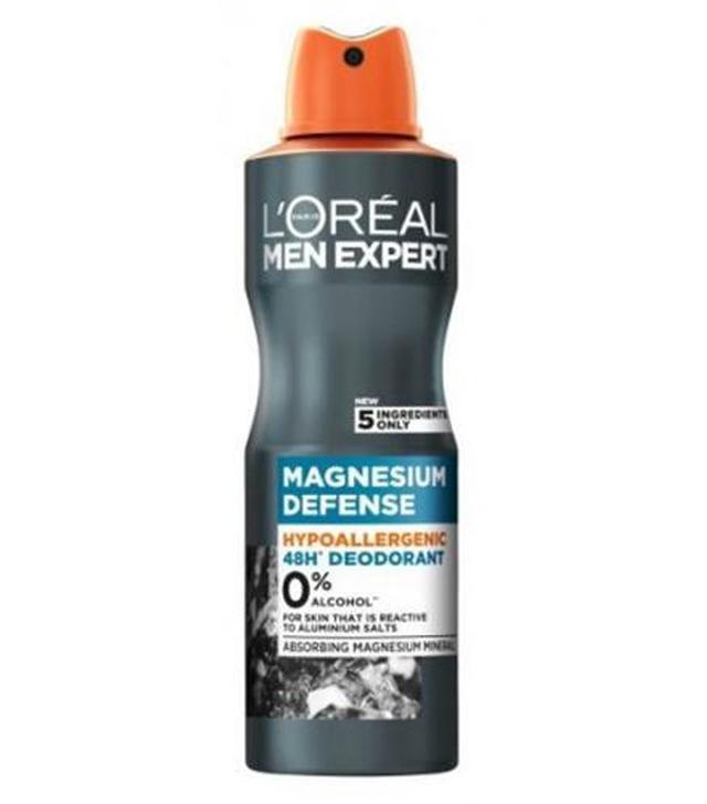 L'Oreal Men Expert Magnesium Defense Hipoalergiczny Dezodorant w sprayu, 150 ml